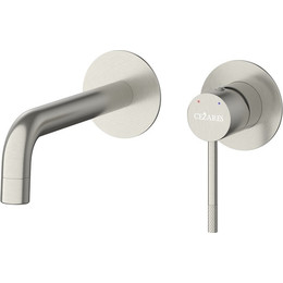 Смеситель для раковины настенный Cezares RELAX-BLI2-1-IN-W0 (со скрытой частью) сатин, Цвет производителя: сатин - фото 