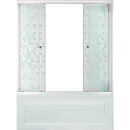 Шторка для ванны Triton Мозайка 150, белый/узор - фото 