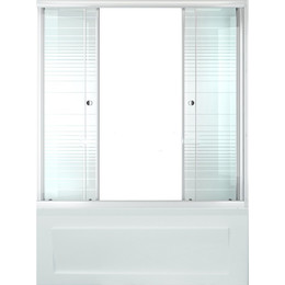 Шторка для ванны Triton Полосы 170, белый/узор - фото 