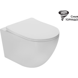 Унитаз подвесной безободковый Vincea Tornado Globo VT1-14ST (Система смыва торнадо) с крышкой микролифт - фото 