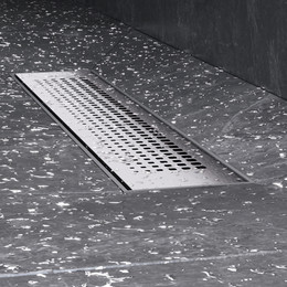 Душевой трап (лоток) 40 AM.PM PrimeFlow W02SC-P11-040-01SB комбинированный затвор со стальной матовой решеткой, Цвет производителя: хром, Размер трапа: 400 - фото 