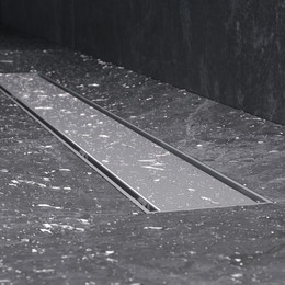 Душевой трап (лоток) 70 AM.PM PrimeFlow W02SC-U11-070-04SB комбинированный затвор со стальной матовой решеткой под плитку - фото 