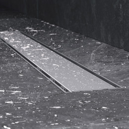 Душевой трап (лоток) 60 AM.PM PrimeFlow W02SC-U11-060-04SB комбинированный затвор со стальной матовой решеткой под плитку, Цвет производителя: хром, Размер трапа: 600 - фото 