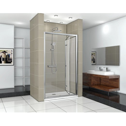 Душевая дверь CeruttiSpa 100 см BELLA D101T, хром/прозрачное - фото 