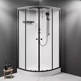 Душевая кабина Am.Pm X-Joy 100x100 см W94C-401-100BT, чёрный матовый/прозрачное - фото 