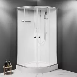 Душевая кабина Am.Pm X-Joy 100x100 см W94C-401-100MT, серебристый/прозрачное - фото 