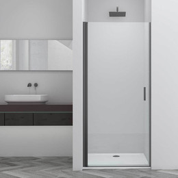 Душевая дверь Vincea Alpha 60 см VDP-3AL600CLGM, вороненая сталь/прозрачное - фото 