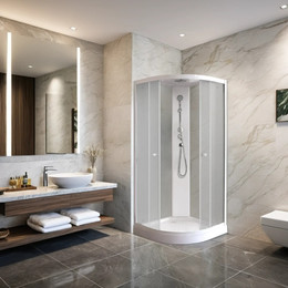 Душевая кабина Parly Tomorrow 80х80 см EF831, белый/матовое - фото 