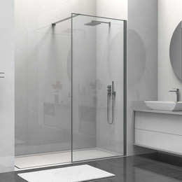 Душевая перегородка Vincea Walk in HS 80 см VSW-1HS800CLGM (стекло 8 мм) с кронштейном в комплекте, вороненая сталь/прозрачное - фото 