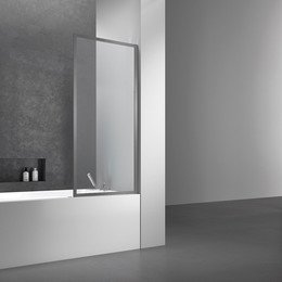 Шторка для ванны Vincea 70 см VSB-41700CLGM, чёрный/прозрачное - фото 