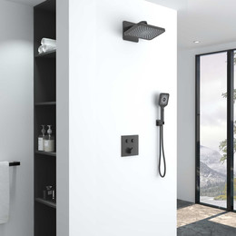 Душевая система для душа Vincea VSFW-421I4GM, вороненая сталь - фото 