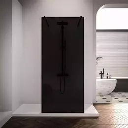 Душевая перегородка Veconi Korato KR90BB-110-11-C4 110х200 см (стекло 8 мм), чёрный/тонированное - фото 