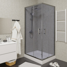 Душевое ограждение Parly 100х70 см QZ71S, хром/тонированное - фото 