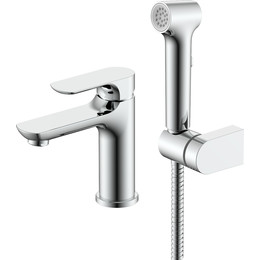 Смеситель для раковины с гигиеническим душем Raglo R03.12, хром - фото 