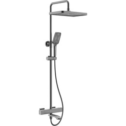 Душевая система с термостатом Raglo R01.26.09, графит - фото 