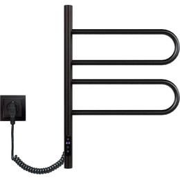 Полотенцесушитель электрический Vincea П4 425x600 мм, чёрный (возможность скрытого подключения) VTD-1R1CBE - фото 