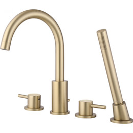 Смеситель для ванны Abber Wasser Kreis AF8113G, золото матовый, Цвет производителя: золото матовое - фото 