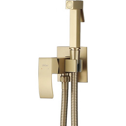 Набор для гигиенического душа Abber Wasserfall AF8625G, золото матовый - фото 
