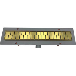 Трап Veconi Medium 75 см V750MG (под плитку) брашированное золото, Цвет производителя: брашированное золото, Размер трапа: 750 - фото 