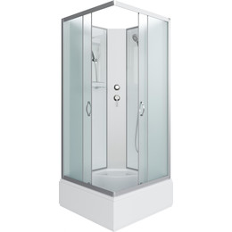 Душевая кабина Niagara Classic 90x90 см NG-1108-14BK, серебро/матовое (безсиликоновая сборка) - фото 