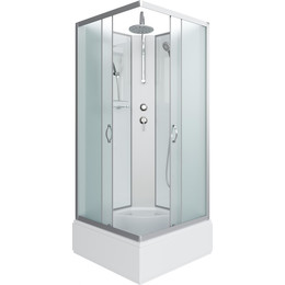 Душевая кабина Niagara Classic 90x90 см NG-1108-14BKT, серебро/матовое (безсиликоновая сборка) - фото 