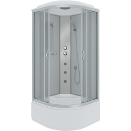 Гидробокс Niagara Classic 100x100 см NG-2309-14G, серебро/матовое (безсиликоновая сборка) - фото 