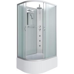 Гидробокс Niagara Classic 120x80 см NG-2310-14RBKTG, серебро/матовое (безсиликоновая сборка) - фото 