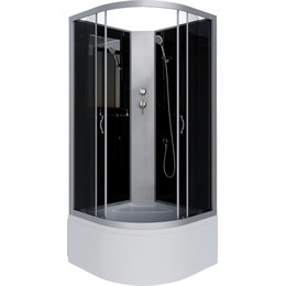 Душевая кабина Niagara Classic 100x100 см NG-2509-14BK, серебро/тонированное (безсиликоновая сборка) - фото 