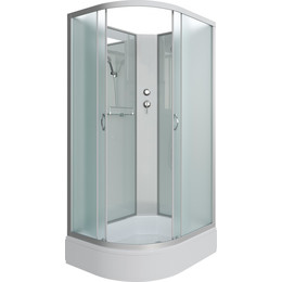 Душевая кабина Niagara Classic 100x80 см NG-33084-14RBK, серебро/матовое (безсиликоновая сборка) - фото 