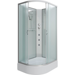 Гидробокс Niagara Classic 100x80 см NG-33084-14RBKG, серебро/матовое (безсиликоновая сборка) - фото 