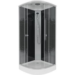 Душевая кабина Niagara Eco 90x90 см NG-4501-14, с мелким поддоном 13см, профиль хром, стекло тонированное (безсиликоновая сборка) - фото 