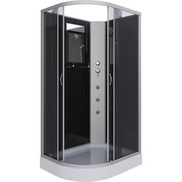 Гидробокс Niagara Classic 120x80 см NG-3512-14RBKG, серебро/тонированное (безсиликоновая сборка) - фото 