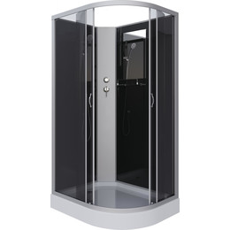 Душевая кабина Niagara Classic 120x80 см NG-3512-14LBK, серебро/тонированное (безсиликоновая сборка) - фото 