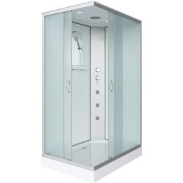 Гидробокс Niagara Classic 120x80 см NG-43285-14QG, серебро/матовое (безсиликоновая сборка) - фото 