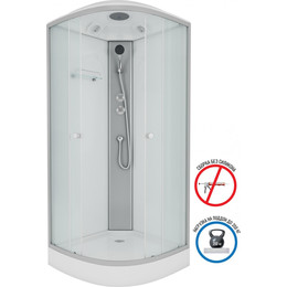 Душевая кабина Niagara Eco 90x90 см E90/13/MT, хром матовый/матовое (безсиликоновая сборка) - фото 