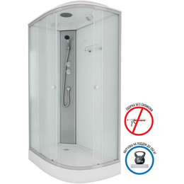 Душевая кабина Niagara Eco 120x80 см E120/80/13L/MT, хром матовый/матовое (безсиликоновая сборка) - фото 