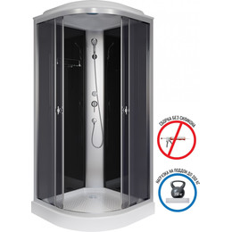 Душевая кабина Niagara Eco 90x90 см E90/13/TN, хром матовый/тонированное (безсиликоновая сборка) - фото 