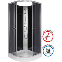 Душевая кабина Niagara Eco 90x90 см E90/13/TN/BK, хром матовый/тонированное (безсиликоновая сборка) - фото 