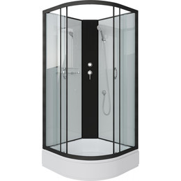 Душевая кабина Niagara Classic 100x100 см NG-6702-14BK, чёрный/прозрачное (безсиликоновая сборка) - фото 