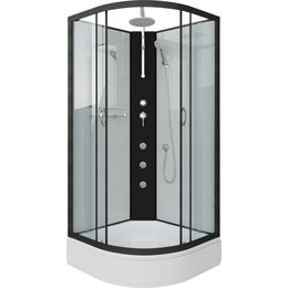 Гидробокс Niagara Classic 100x100 см NG-6702-14BKTG, чёрный/прозрачное (безсиликоновая сборка) - фото 