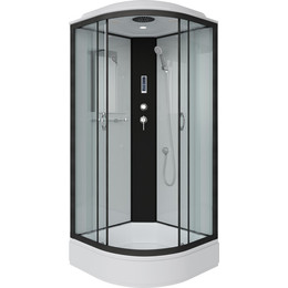 Душевая кабина Niagara Classic 100x100 см NG-6702-14P, чёрный/прозрачное (безсиликоновая сборка) - фото 