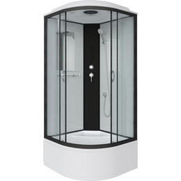 Душевая кабина Niagara Classic 100x100 см NG-6709-14, чёрный/прозрачное (безсиликоновая сборка) - фото 