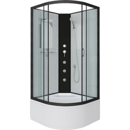 Гидробокс Niagara Classic 100x100 см NG-6709-14BKG, чёрный/прозрачное (безсиликоновая сборка) - фото 