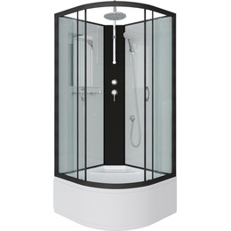 Душевая кабина Niagara Classic 100x100 см NG-6709-14BKT, чёрный/прозрачное (безсиликоновая сборка) - фото 