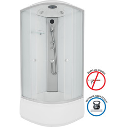 Душевая кабина Niagara Eco 80x80 см E80/40/MT, хром матовый/матовое (безсиликоновая сборка) - фото 