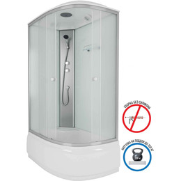 Душевая кабина Niagara Eco 120x80 см E120/80/40L/MT, хром матовый/матовое (безсиликоновая сборка) - фото 