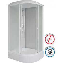 Душевая кабина Niagara Promo 90x80 см P90/80/26L/MT, белый/матовое (безсиликоновая сборка) - фото 