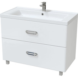 Тумба напольная с раковиной Mirsant Fuji 80/2 см с доводчиком, белый - фото 