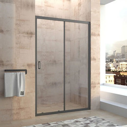 Душевая дверь Veconi Vianno 105 см VN46B-105-01-C5, чёрный/прозрачное - фото 