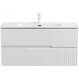 Тумба подвесная с раковиной Cezares DUET-N-1000-2C-SO-FBS-P 100 см (раковина CZR-8095-100) ясень белый софт - фото 